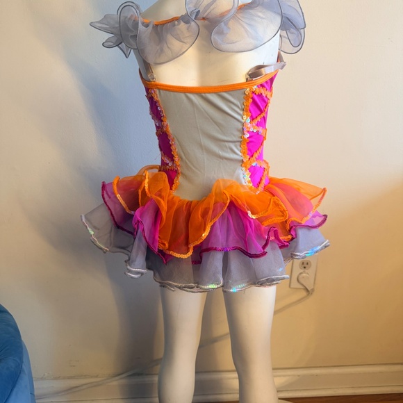 Bright Neon Dance Costume Tutu – Girls Recital / Competition – Ruffle Tulle Sk - Picture 2 of 2